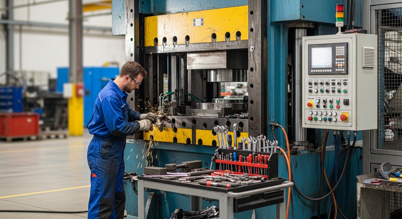 Mantenimiento de prensas hidráulicas industriales